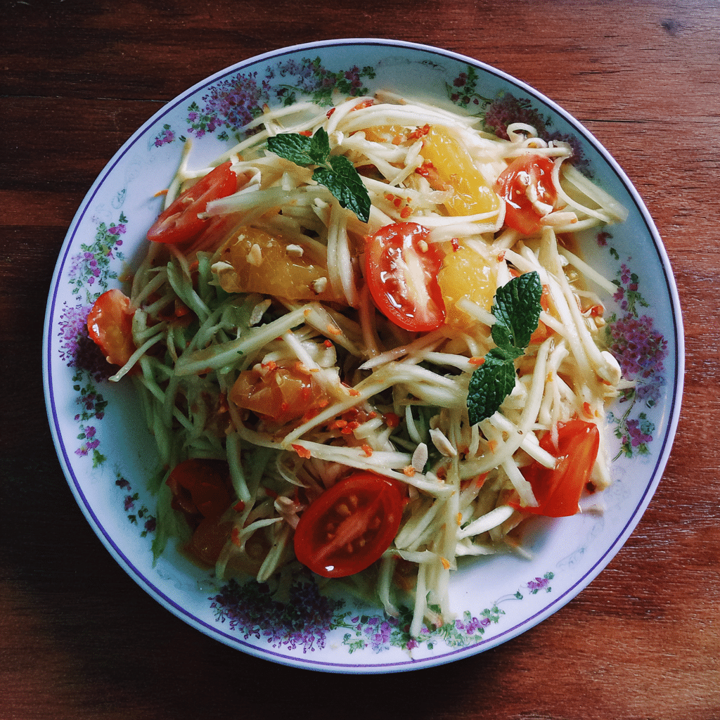 Salat mit Papaya