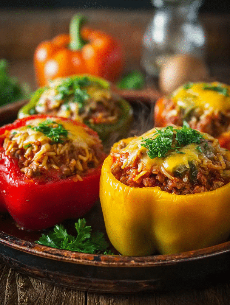 Einfaches Rezept für gefüllte Paprika mit Hackfleisch