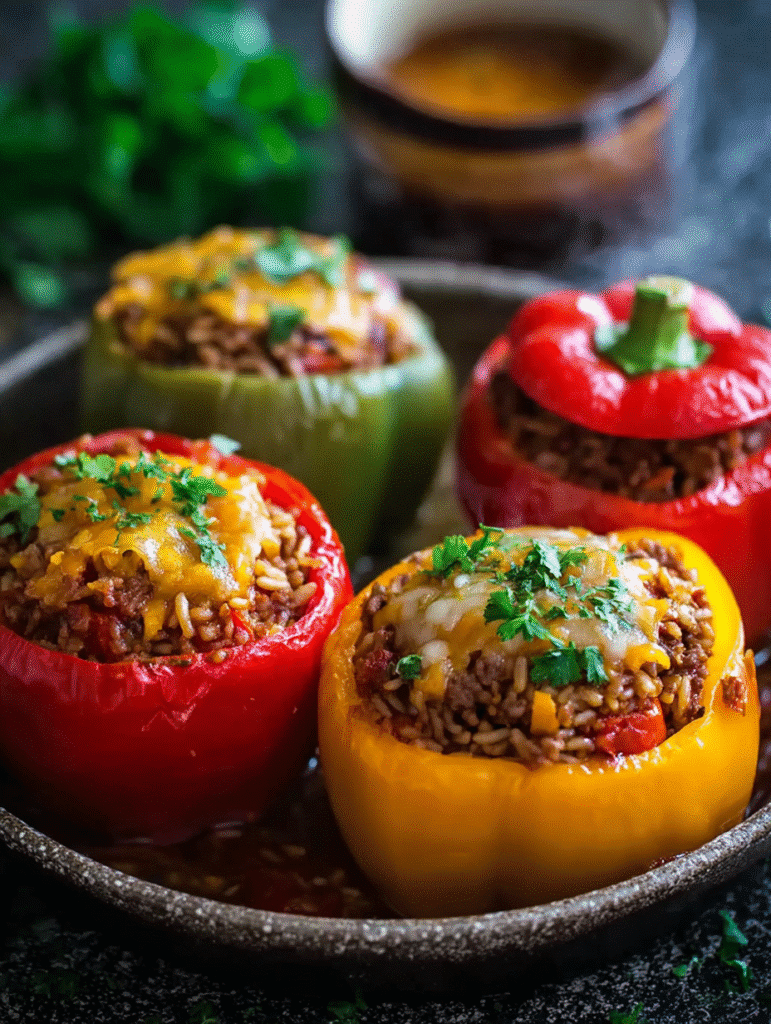 Einfaches Rezept für gefüllte Paprika mit Hackfleisch