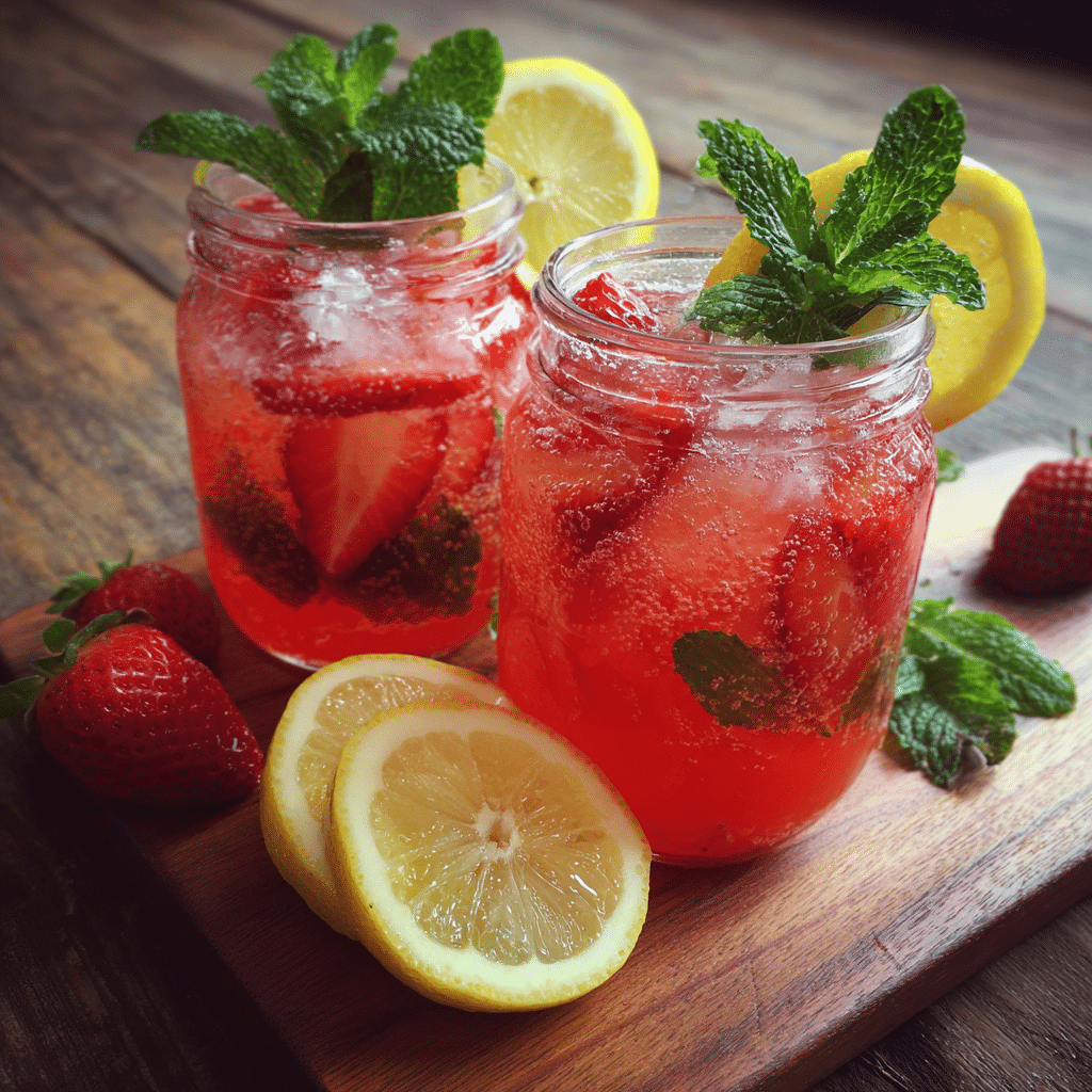 Erfrischende Erdbeer-Zitronenlimonade