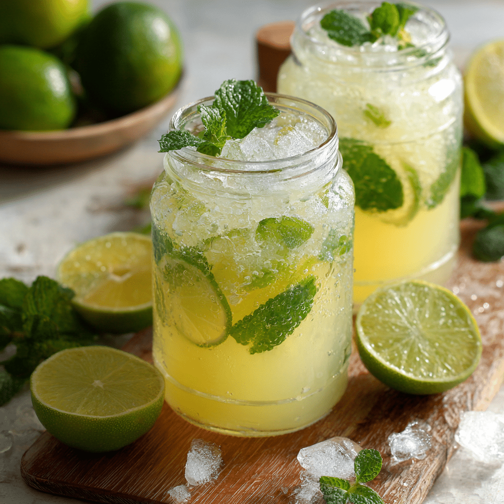 Erfrischende Limetten-Limonade mit Minze