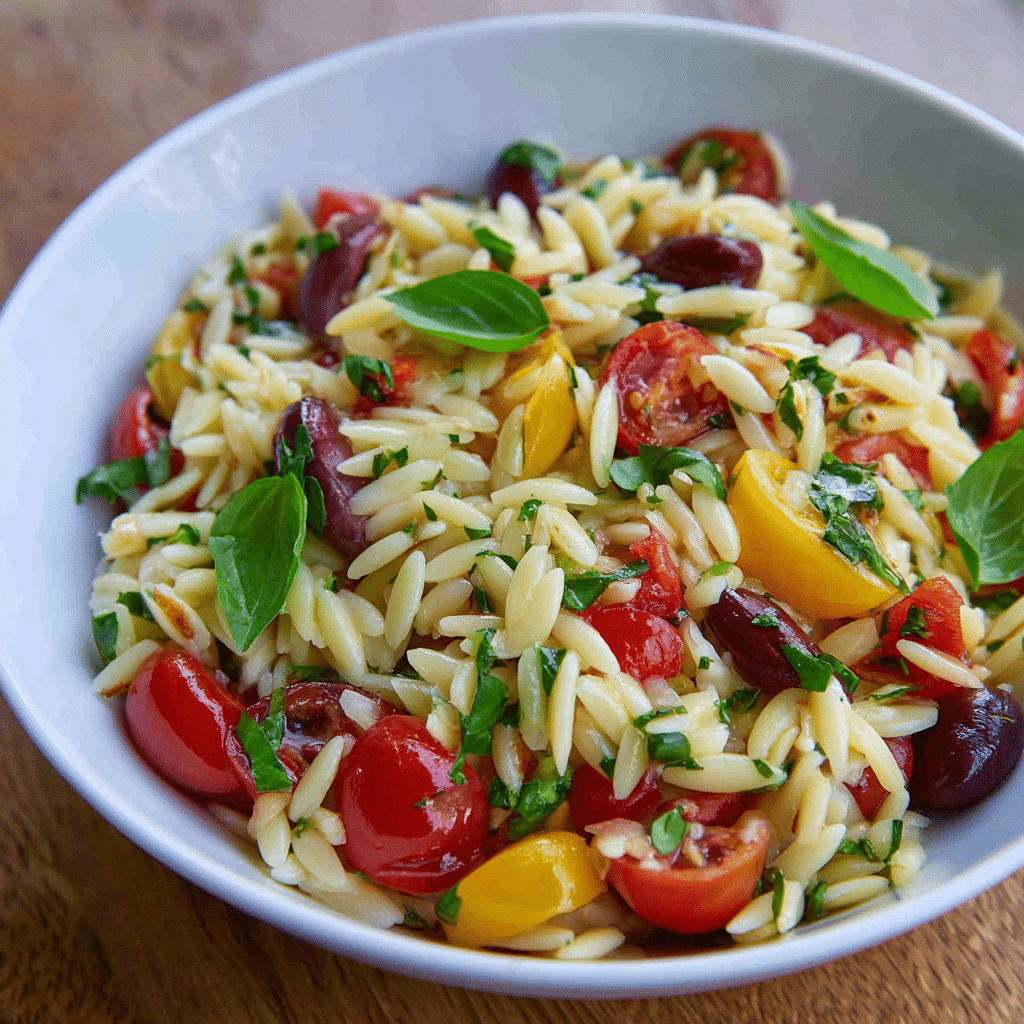 Italienischer Orzo Nudelsalat