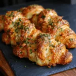 Käsige Knoblauch Hörnchen: Knusprig, würzig und absolut lecker