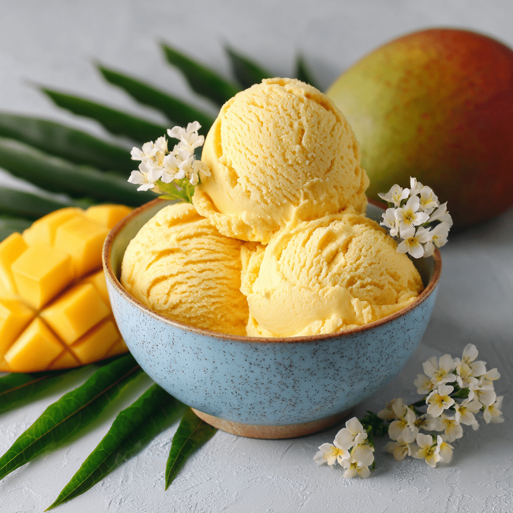 Mango-Sahne Eis