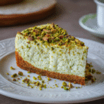 Pistazien Kaesekuchen kalt