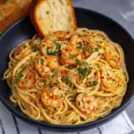 Spaghetti mit Garnelen in Frischkäsesoße