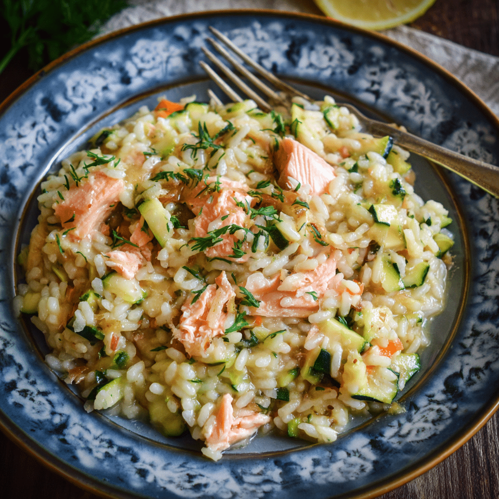 Zucchini-Lachs-Risotto