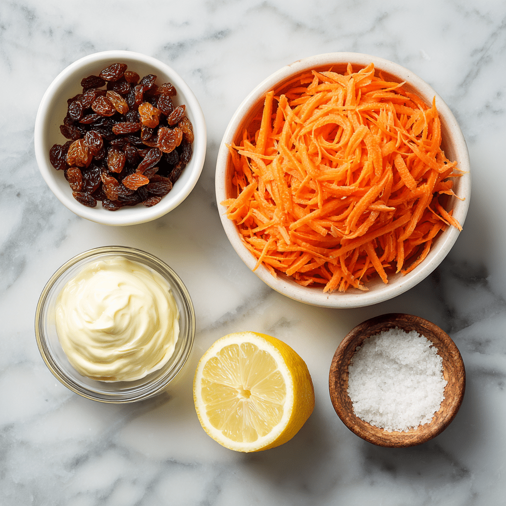 Zutaten für Karottensalat Rezept