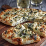 Käse-Spinat-Artischocken-Fladenbrot