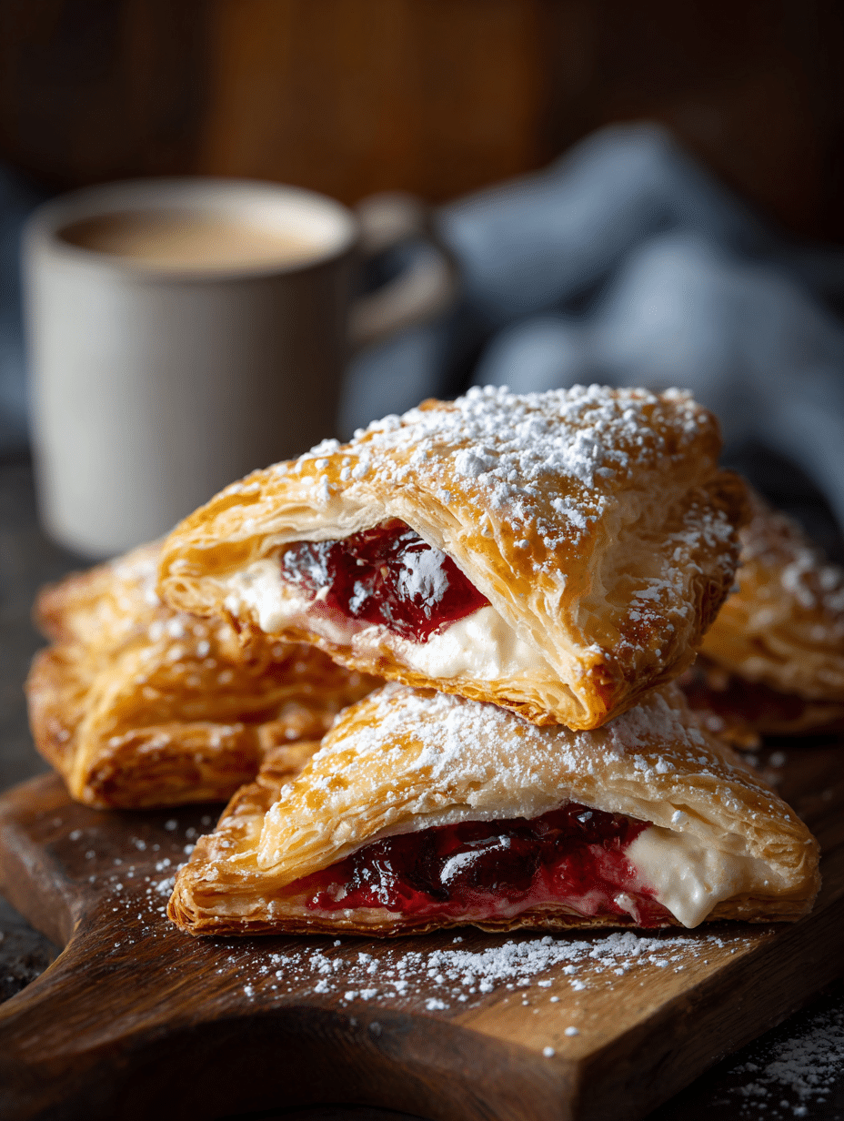Kirschtaschen mit Frischkäsefüllung