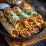 Knusprige Huhn Taquitos Ofen