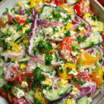 Über-Nacht-Salat mit cremigem Dressing