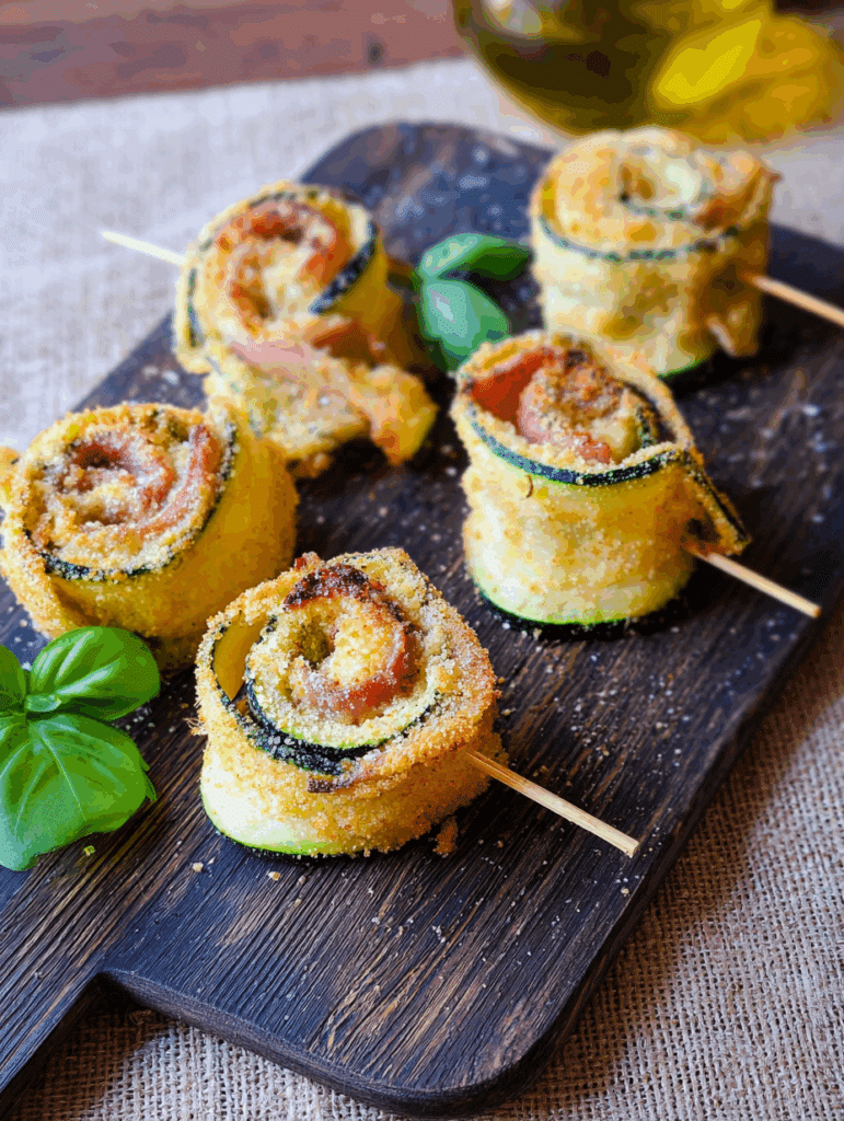 Zucchiniröllchen aus der Heißluftfritteuse rezept