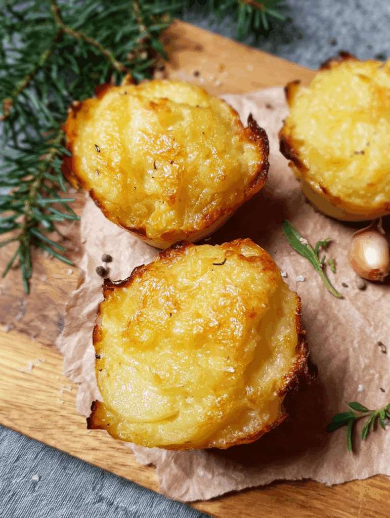 Kartoffelgratin in Muffinform