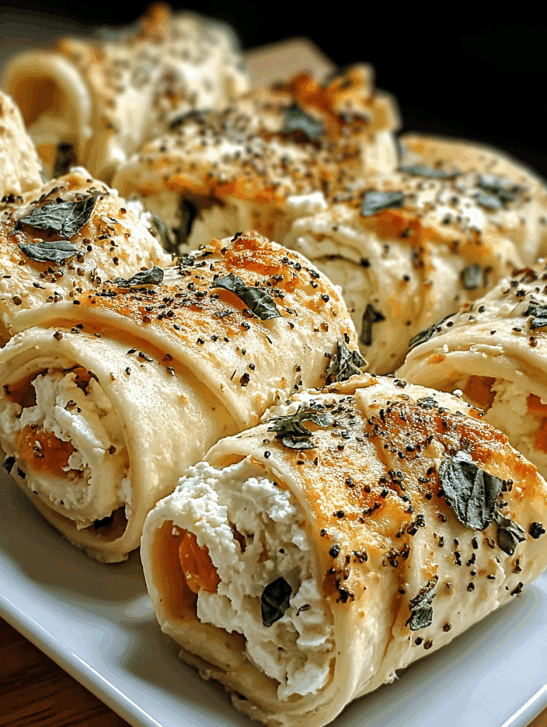 Tortilla-Rollen mit Feta