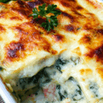 Lachslasagne mit Spinat– cremig