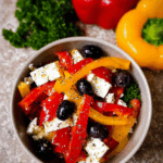 Paprika-Feta-Salat ganz einfach