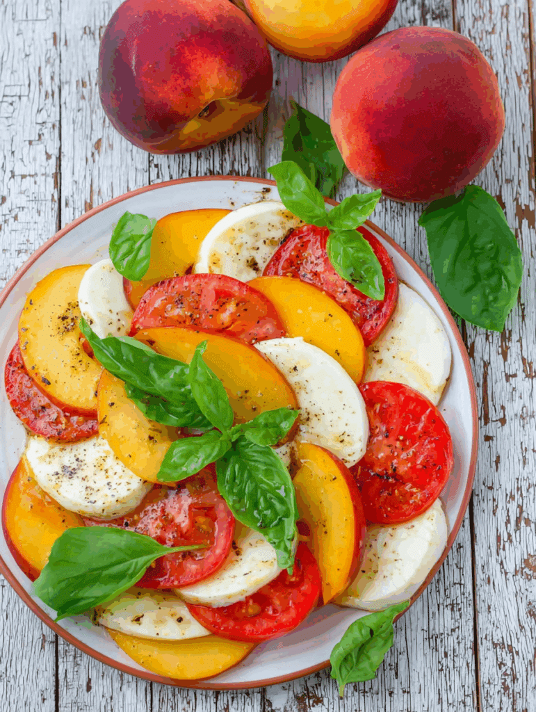 Pfirsich-Caprese-Salat