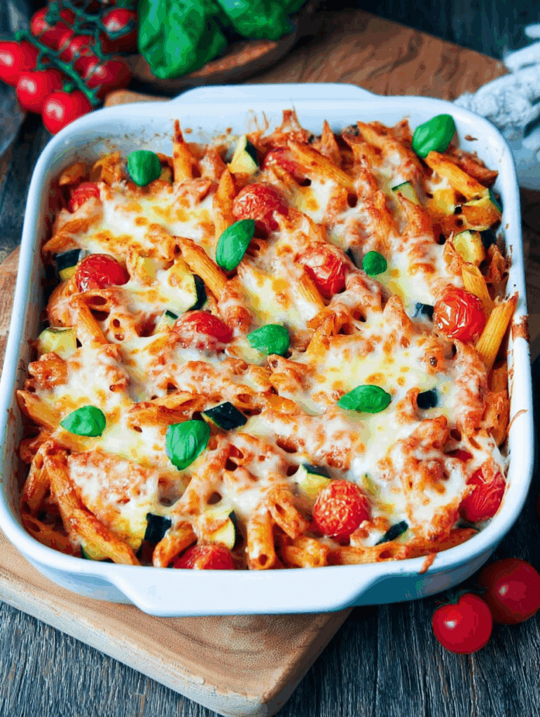 Vegetarischer Nudelauflauf