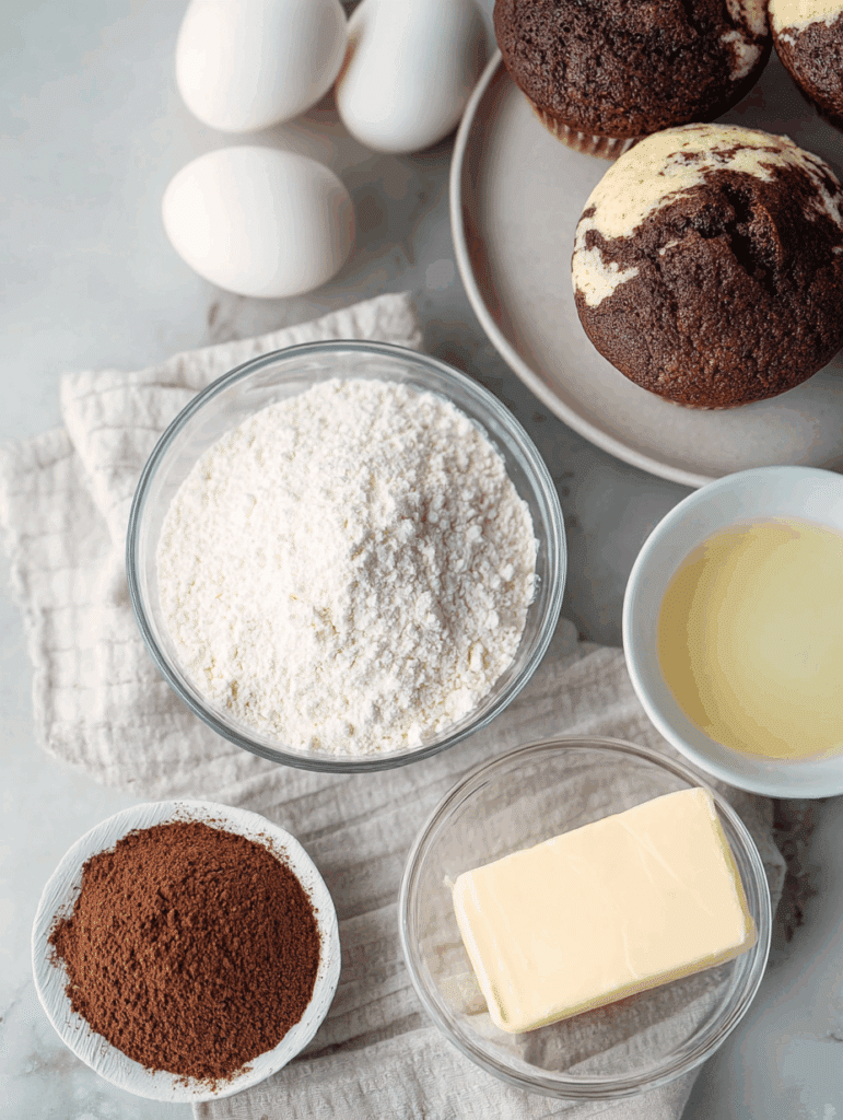 Marmormuffins nach einfachem Rezept