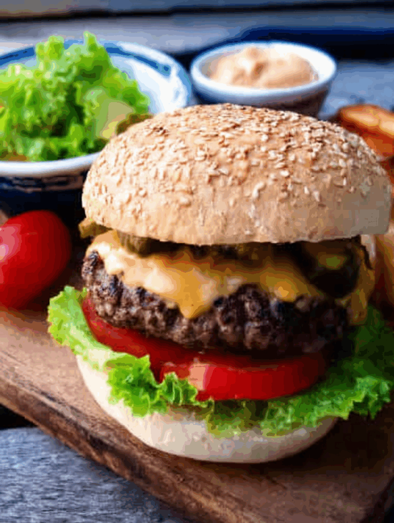 Burger aus der Heißluftfritteuse