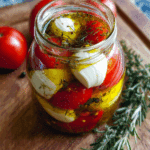 Eingelegter Mozzarella mit Tomaten