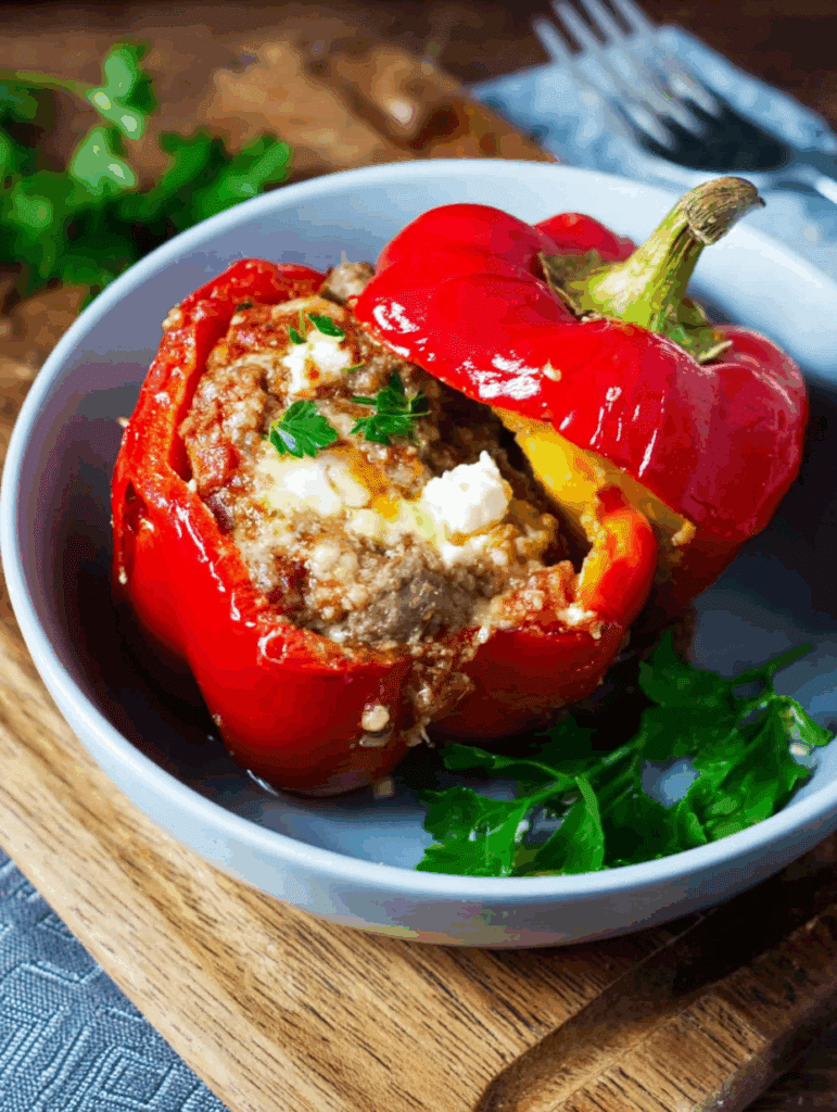 Gefüllte Paprika aus der Heißluftfritteuse