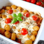 Gnocchi-Auflauf Tomate-Mozzarella