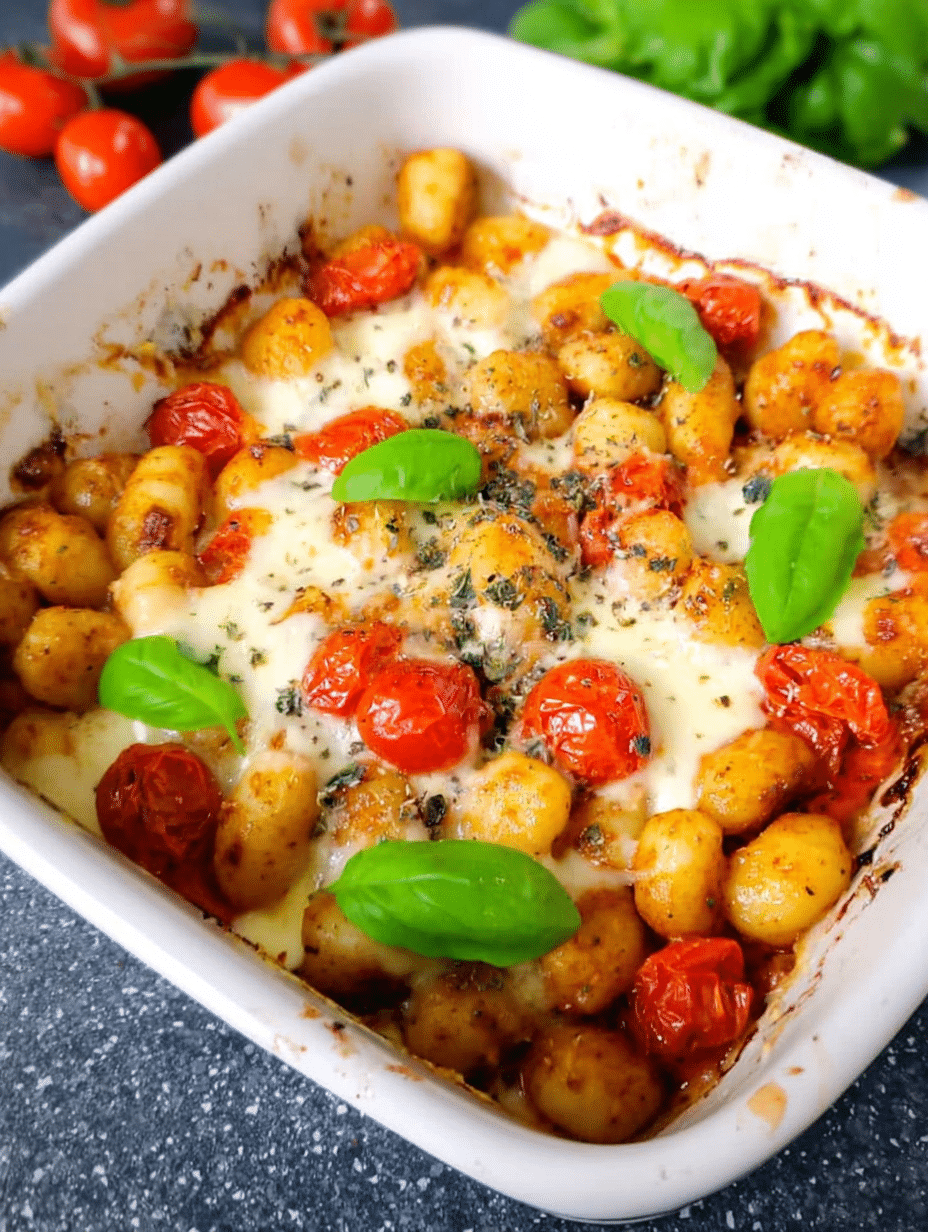 Gnocchi-Auflauf Tomate-Mozzarella