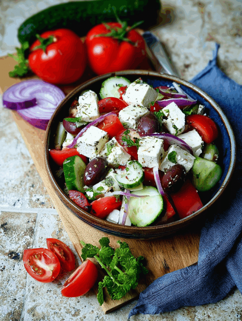 Griechischer Bauernsalat in 15 Minuten