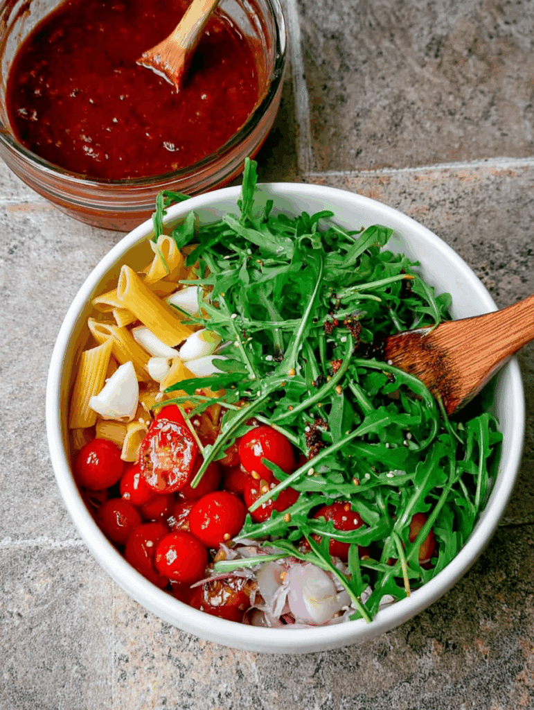 Italienischer Nudelsalat mit Rucola