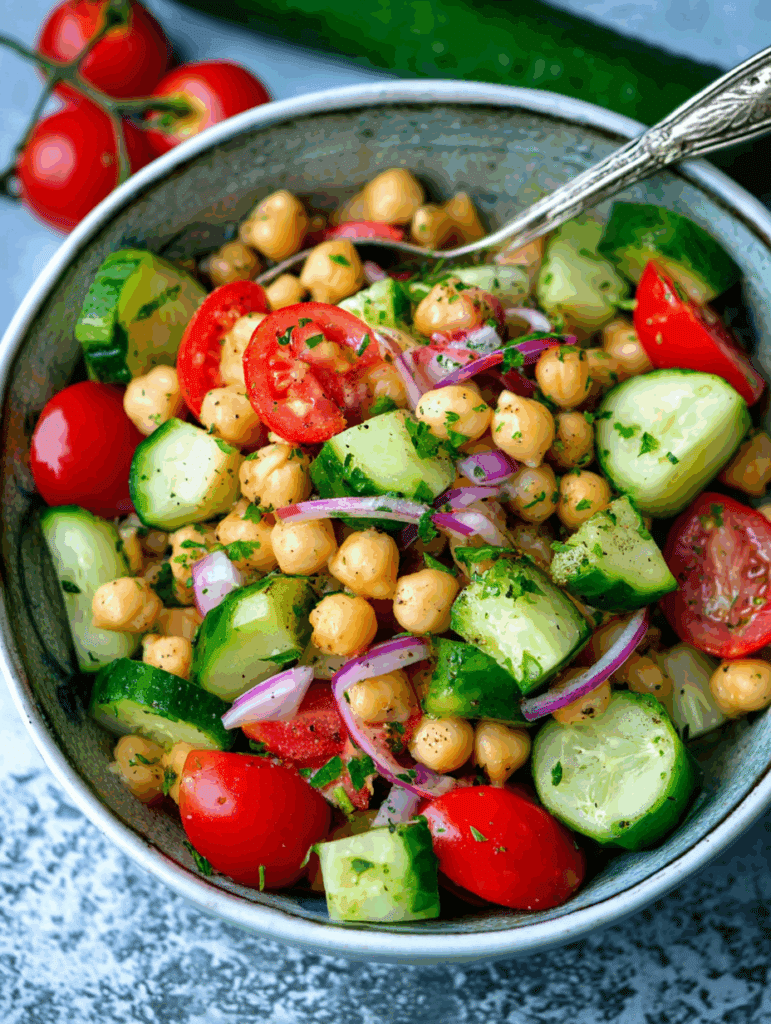 Kichererbsensalat in 15 Minuten