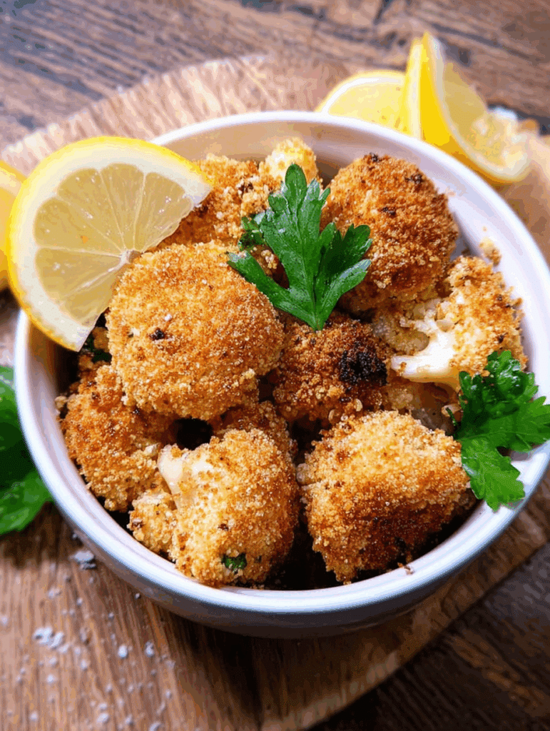 Panierter Blumenkohl aus der Heißluftfritteuse