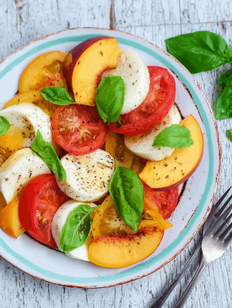 Pfirsich-Caprese-Salat
