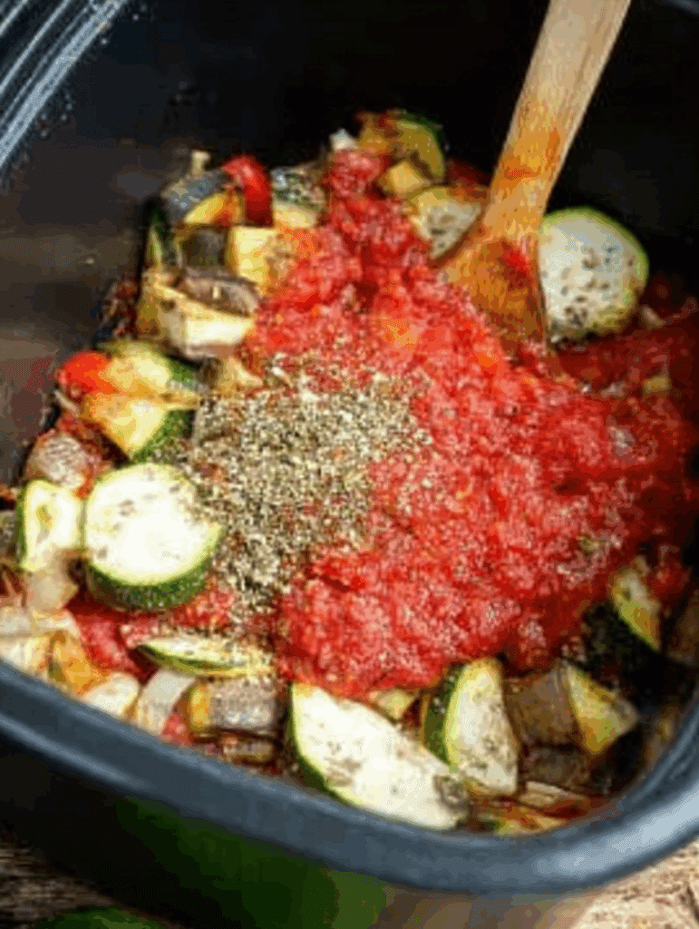 Ratatouille aus der Heißluftfritteuse