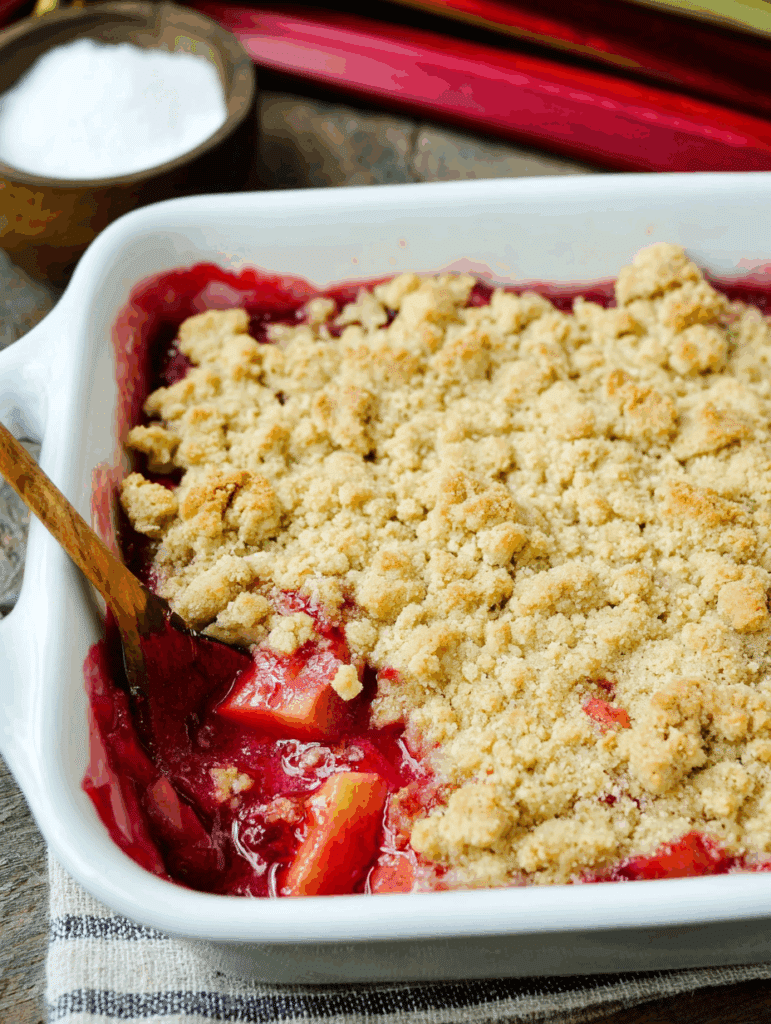 Rhabarber-Crumble nach bestem Rezept