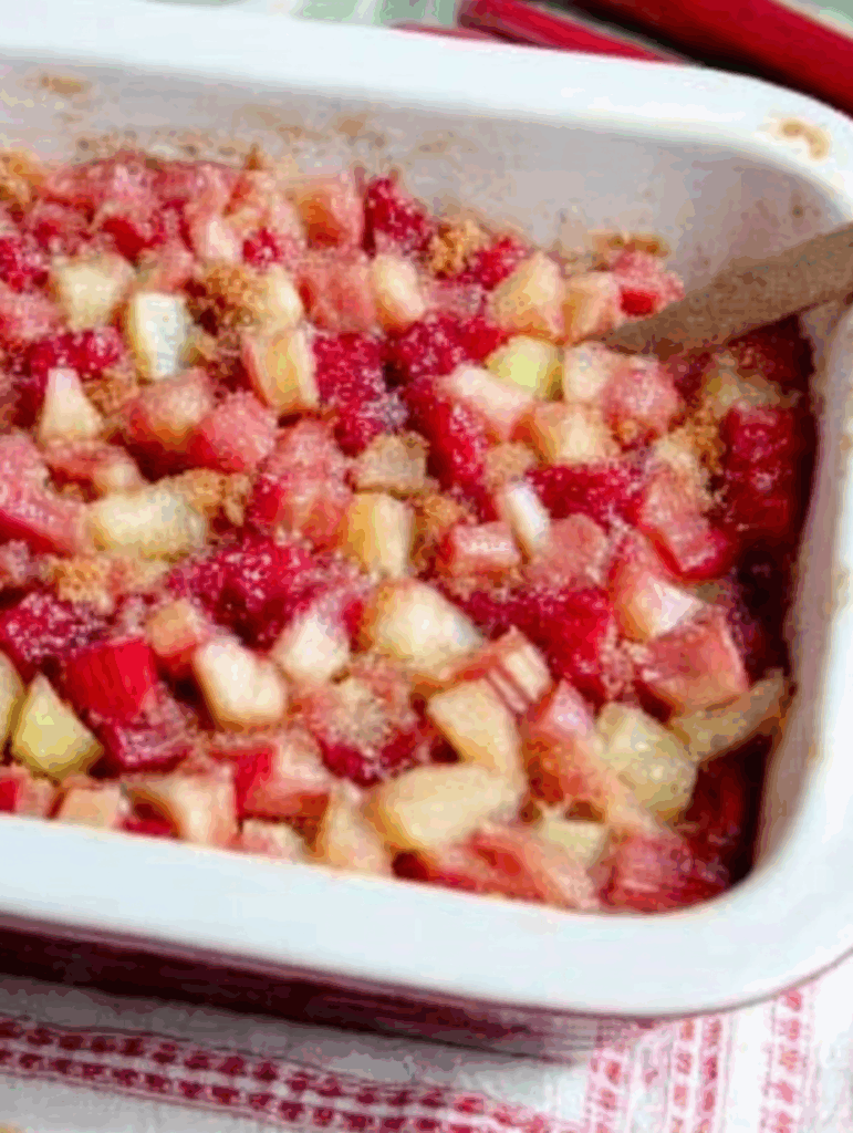 Rhabarber-Crumble nach bestem Rezept