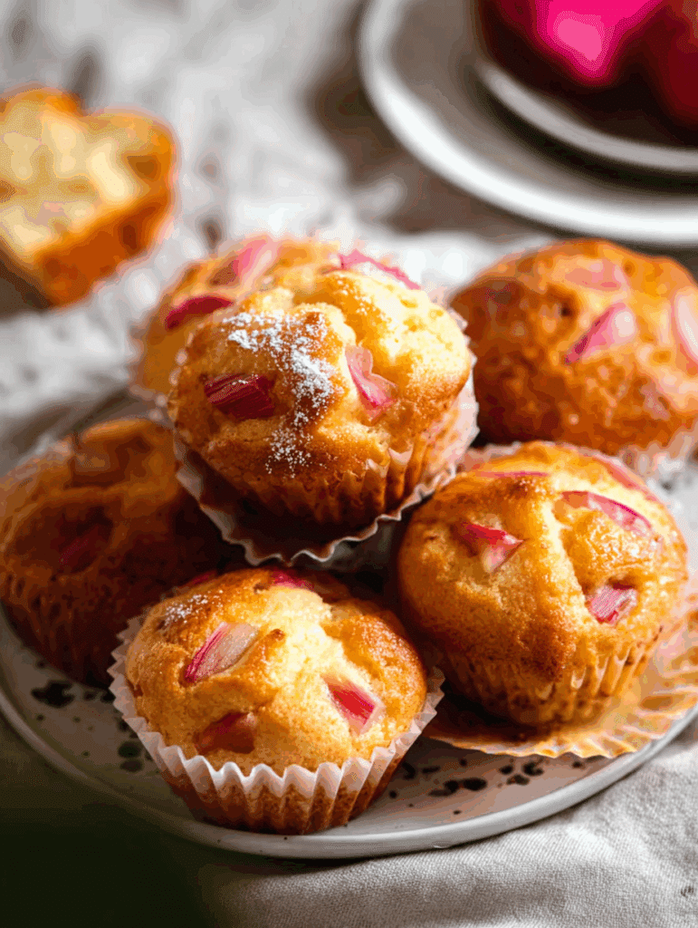 Rhabarber-Muffins super saftig