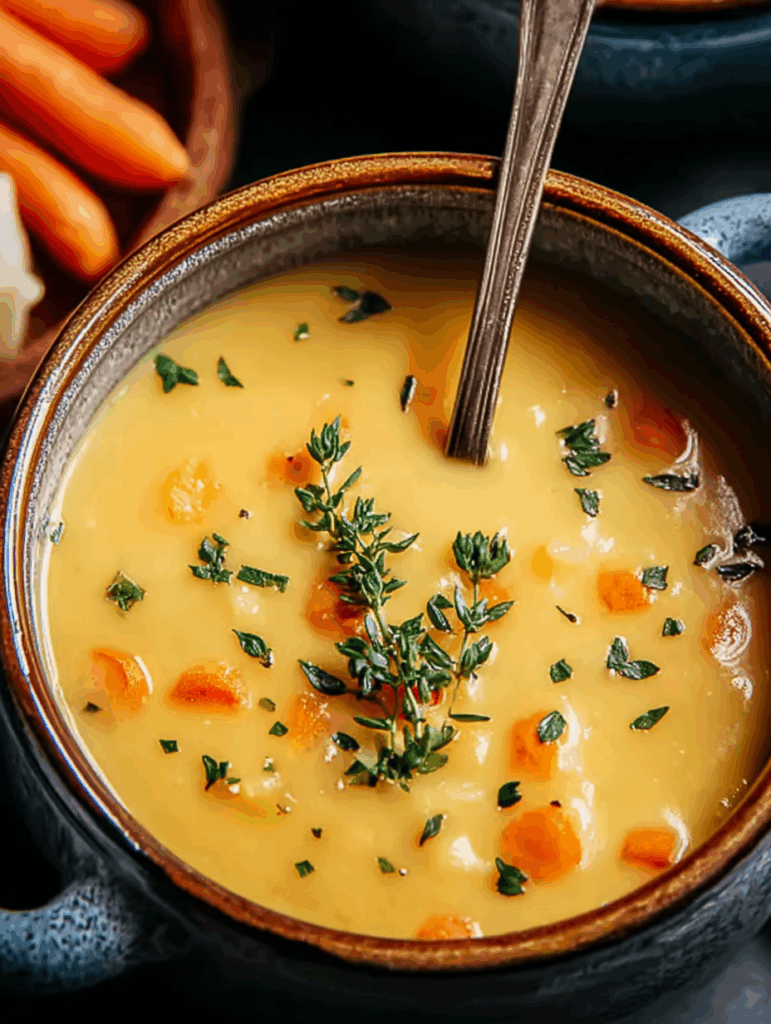 Samtige Möhren Kartoffel Suppe