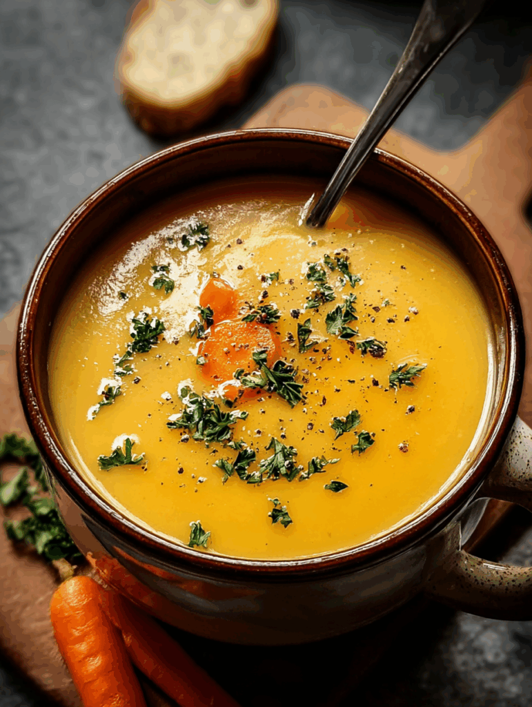 Samtige Möhren Kartoffel Suppe