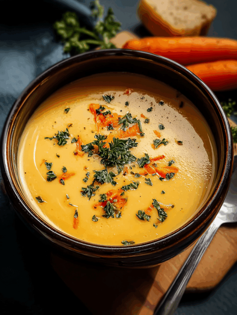 Samtige Möhren Kartoffel Suppe