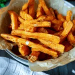 Süßkartoffel-Pommes aus der Heißluftfritteuse