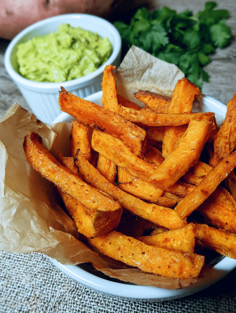 Heißluftfritteuse Süßkartoffel Pommes