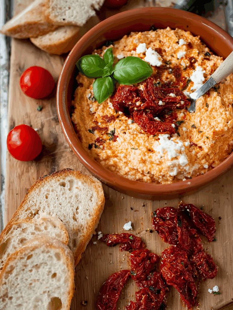 Tomaten-Feta-Dip mit getrockneten Tomaten