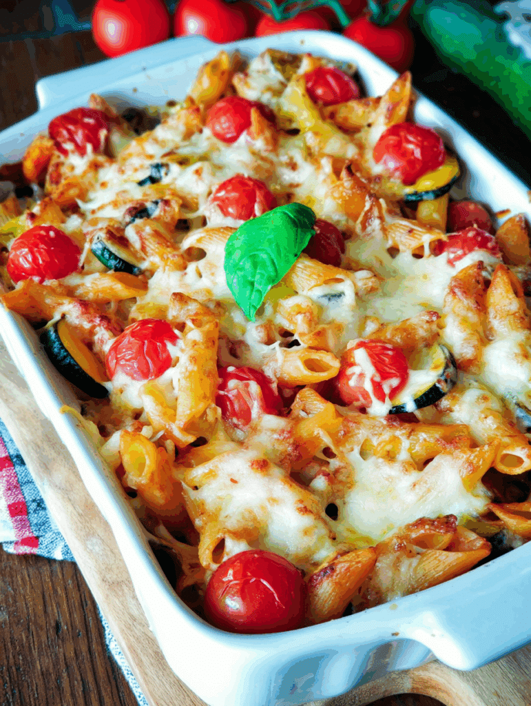 Vegetarischer Nudelauflauf