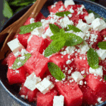 Wassermelonen-Feta-Salat mit Minze