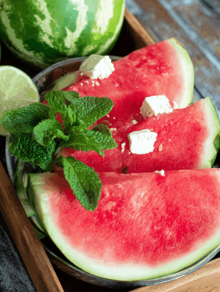 Wassermelonen-Feta-Salat mit Minze