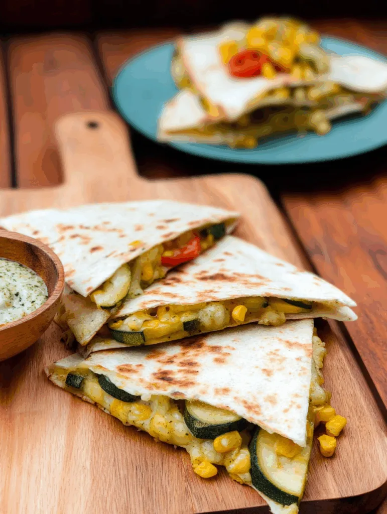 Quesadillas mit Zucchini aus dem Ofen