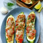 Gefüllte Zucchini mit Hähnchen