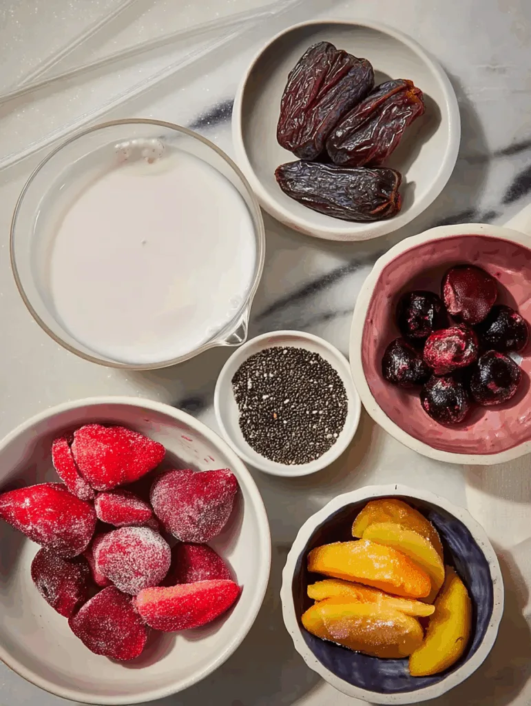 Erdbeer-Pfirsich-Chia-Smoothie - Sommerlich & Eiweißreich